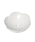 Bathroom Sink Ceramic Vessel Sink Bathroom Creative Petal Ceramic Counter Basin Modern simple white wash basin.