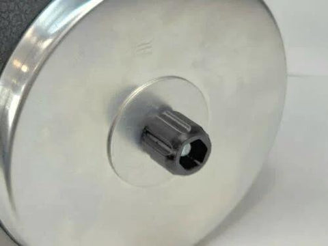 Close-up of Replacement Thumb Screw Nut Knob With Stainless Steel M6 Thread For Single And Dual Drum Tumblers mounted on a lid.