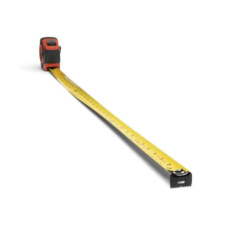 1 Inch By 25 Foot P1000 Series Hi Viz Orange Tape Measure With A4 Blade, Power Return, Durable Overmolded Case, Easy Grip, Reinforced End Hook