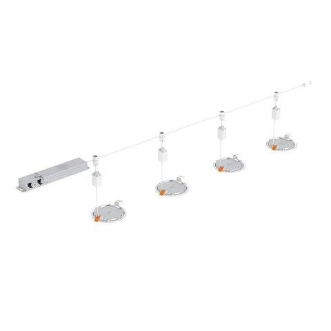 4 Inch Canless Ultra Thin Recessed LED Wafer Lights Starter Kit, 4 Pack, 640 Lumens, 5 Color Temperatures 2700K-5000K wiring setup