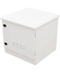 Heavy Duty 9U Outdoor Network Cabinet Floor Mount With Smart Fan Cooling Auto Temp Control IP66 Rated Weatherproof Unit side view showing vents and door.