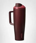 FreeSip Insulated Stainless Steel Tumbler With Built In Straw 40oz Side Handle Leak Proof BPA Free in Black Cherry