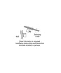 Diagram of Rock Solid 316 Polished Stainless Steel Gate Latch for Half Inch Tempered Glass Square Post and Wall Mount Out Swinging Doors.