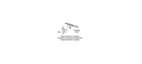 Diagram of Rock Solid 316 Polished Stainless Steel Gate Latch for Half Inch Tempered Glass Square Post and Wall Mount Out Swinging Doors.