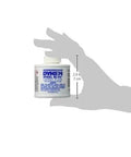 Front view of a Dykem Steel Blue Layout Fluid bottle, 4 oz, brush-in-cap
