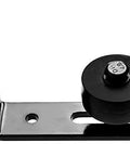 Barn Door Floor Guide Stay Roller Black Wall Mount For Sliding Door With Nylon Roller Wheel And Low Profile Design