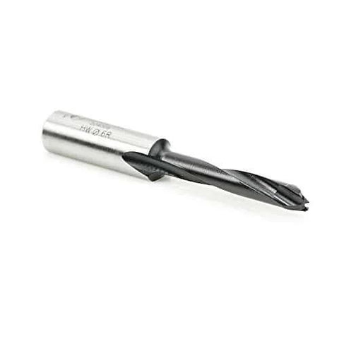 Carbide Tipped Brad Point Boring Bit Right Hand 6mm Diameter 70mm Overall Length 10mm Shank Pro Grade With Nonstick Coating