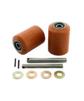 Load Wheel Kit For MP And MPB 040 AC Pallet Jack Beefy Caster Wheels, Heavy Duty Orange Finish, Pressure Tested, Includes 4 Wheels