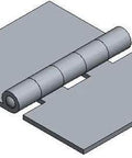 Southco Aluminum Butt Hinges 3.0 Inch Large By 3.00 Inch Open Width With 0.120 Inch Leaf Thickness And 0.250 Inch Pin Diameter