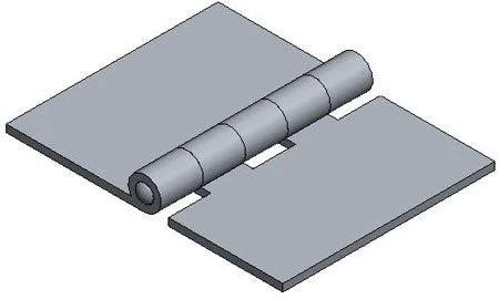 Southco Aluminum Butt Hinges 3.0 Inch Large By 3.00 Inch Open Width With 0.120 Inch Leaf Thickness And 0.250 Inch Pin Diameter