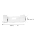 10 Pc Vertical Blind Repair Tabs Heavy Duty Metal Vane Savers Universal Fit, white metal clip dimensions 1.8 in by 0.5 in.
