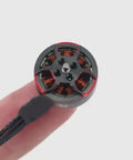 Fresh Rad 1404 Brushless Motors For Rc Fpv Racing And Freestyle Toothpick Drones 3800 Kv To 4600 Kv With Point Five Millimeter Shaft 3S 4S Battery Compatible Diy Drone Build Kit 4 Pack, close-up of motor.