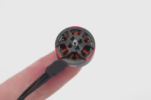 Fresh Rad 1404 Brushless Motors For Rc Fpv Racing And Freestyle Toothpick Drones 3800 Kv To 4600 Kv With Point Five Millimeter Shaft 3S 4S Battery Compatible Diy Drone Build Kit 4 Pack, close-up of motor.