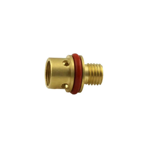 Brass component from 2 Series Front End TIG Starter Kit With Push On Clear Cup For Torch 9 And 20 Style Includes 1 Eighth Inch Tungsten Electrode