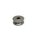 Marine Wire Pulley With Brass Bushing, Stainless Steel Sheave, One And One Quarter Inch Diameter, Fits Five Sixteenths Inch Rope, T304 Grade Boat Rigging Hardware