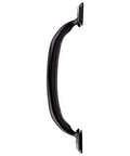 6-1/2 Inch Door Pull In Black Finish For Metal Or Wood Doors With Large Hand Clearance Durable Galvanized Construction Includes Mounting Screws
