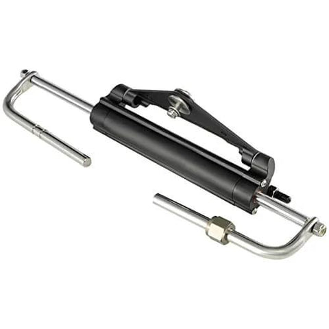 Front Mount Hydraulic Steering Cylinder HC4645H for Outboard Boats up to 150HP, shown in a side view with robust design.