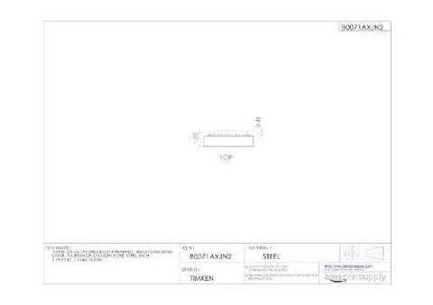 Technical drawing of Single Cone Tapered Roller Bearing, Standard Tolerance, Straight Bore, Steel, Inch, 1.7500 In ID, 1.1140 In Width