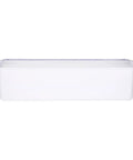 Door Shelf Bin For Refrigerator DA97-06175F Replacement, White OEM Part, front view showing clear design and durable build.