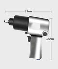 Pro Level Air Powered Impact Wrench With A Badass Titanium Hammer Core And 1 2 Inch Square Drive giving 1320 Nm of torque, silver and black design.