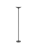 Torchiere LED Floor Lamp 70 Inch Tall Stepless Dimmable Pole Lamp With 3600 Lumens At 3000K Warm Light Rotary Dial Switch Metal Modern Black Room Filling Brightness Standing Lamp For Living Room And Bedroom Cozy Vibes
