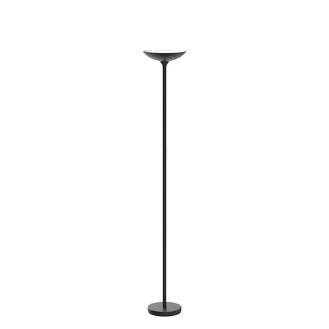 Torchiere LED Floor Lamp 70 Inch Tall Stepless Dimmable Pole Lamp With 3600 Lumens At 3000K Warm Light Rotary Dial Switch Metal Modern Black Room Filling Brightness Standing Lamp For Living Room And Bedroom Cozy Vibes