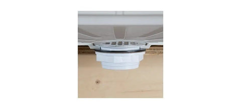 2 Inch PVC No-Calk Shower Drain With Stainless Steel Strainer, Preformed Shower Stall Base Compatible, Universal 4 And A Quarter Inch