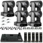 Built Different Five Pack Of 4K PtZ Cameras Featuring Smooth 30X Optical Zoom And Intelligent Auto Tracking Plus A Heavy Duty Joystick Controller For Knockout Broadcasts