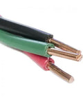 Heavy Duty 12 AWG Well Pump Cable Twisted 2 With Ground Submersible Water Wire 600 Volt 1000 Foot Roll close-up of copper wires.