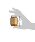 Hand holding In Line Check Valve For Water Supply Lines 1 Inch IPS Threaded Connection Brass Body With Stainless Steel Spring