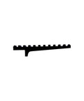 Side view of FENRIS Rear Picatinny Rail For Crossbow Black Aluminum No Fuss Easy Install With Screws And Self Locking Washers.
