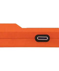 Side view of orange Thermal Imager For Android Devices With 10,800 Pixels, Three Color Palettes, USB-C port visible