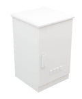 Drop In Ready Outdoor Network Cabinet Floor Mount 18U Server Rack Enclosure with Smart Fan Cooling and Weatherproof IP66 Shell.