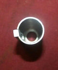 Crank shaft adapter taper, alloy steel, hollow cylindrical end view with side mounting lug