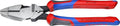 KNIPEX lineman's pliers, side view, 9.5 in, ultra-high leverage, red/blue handles, fish tape puller and crimper