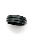 Washer Check Valve Replacement For Samsung DC62-00299A Drain Pump Backflow Shield, black ring design, side view on white background