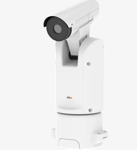 Heavy Duty Thermal PtZ Network Camera With 35Mm Lens And 30Fps Pan Tilt Zoom, sleek white design, for outdoor security use.