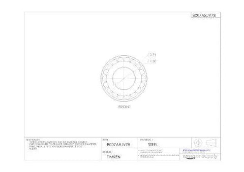27820D Double Cup Tapered Roller Bearing Inch Size Standard Tolerance Straight Outside Diameter 3.1510 In Width 1.7700 In design