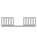 Toddler Safety Guardrail Kit With Slats To Transform Crib Into Toddler Bed Pebble Gray guardrails for safe sleeping.