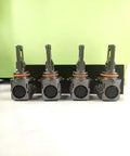 Front view of 9005 9006 LED Bulbs Combo with 100000 Lumens Ultra Bright Daylight 6500K, 4-pack on green background.
