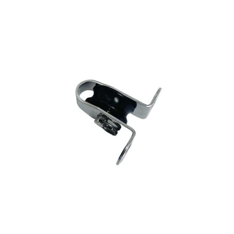 Marine 1/4 Inch Surface Mount Pulley Block With Nylon Sheave And Stainless Steel T304 For Boat Deck Rigging, side view of pulley block.