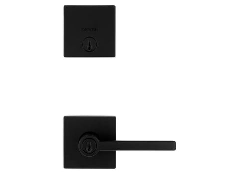 Matte Black Keyed Entry Lever And Deadbolt Combo With SmartKey For Easy Lockup, Smooth Lever Action, Anti Sag Design, Rekeyable Security
