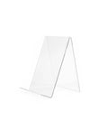 Clear Acrylic L Shaped Bookends For Desk And Shelf Organization No Fuss Invisible Support Brackets side view