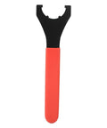 Heavy Duty Clamp Nut Wrench For ER32 Collet Chuck Fits CNC Lathe Shank Adapter Tool with ergonomic red non-slip handle.