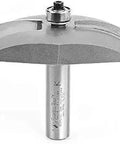 Carbide Tipped Cove Raised Panel Router Bit 1-9/16 Radius 3-3/8 Diameter 1/2 Cutting Height 1/2 Inch Shank Pro Grade Close Up View