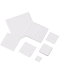 Various sizes of boron nitride ceramic plates shown, highlighting the Boron Nitride Ceramic Plate 100x100mm for Electronics.