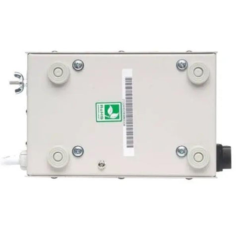 Bottom view of Isolation Transformer 250W With Faraday Shield And Surge Protection showing metal housing and mounting points