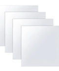 Four White ABS Plastic Sheets 7.87 By 7.87 Inches 0.5 mm Thick Moldable Panels For DIY Architectural Models Sand Table Builds Thermoform Board Material Supplies