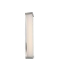 Go To Contemporary Float 18 Inch LED Wall Sconce in Brushed Nickel Dimmable ADA Compliant, vertical mount view.