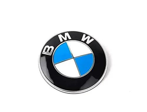 BMW 82mm Black Hood Emblem Roundel Genuine OEM Replacement With Grommets Includes Two Grommets For Easy Install Front Or Rear Emblem 51148132375 51141807495